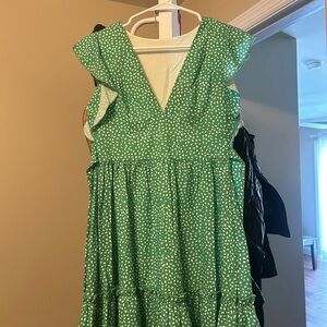 Amazon Green Polka Dot Dress